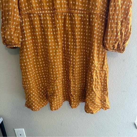 Old Navy Waist-Defined Keyhole Dress for Women Size XXL Mustard - Picture 5 of 8